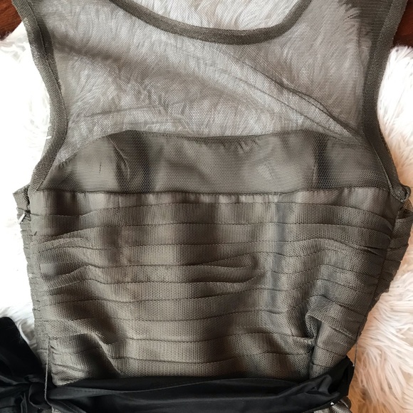 ❤️ Smokey Grey Vera Wang Cocktail Dress - Picture 6 of 8